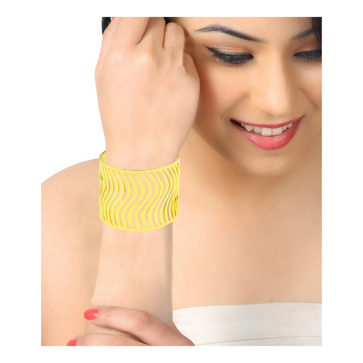 Waves Cuff Party Statement Mesh Gold Cuff Kada Bangle Bracelet Bulk