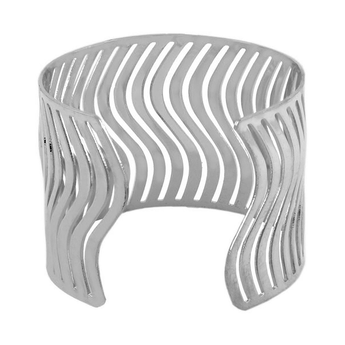 Waves Cuff Party Statement Mesh Silver Cuff Kada Bangle Bracelet Bulk