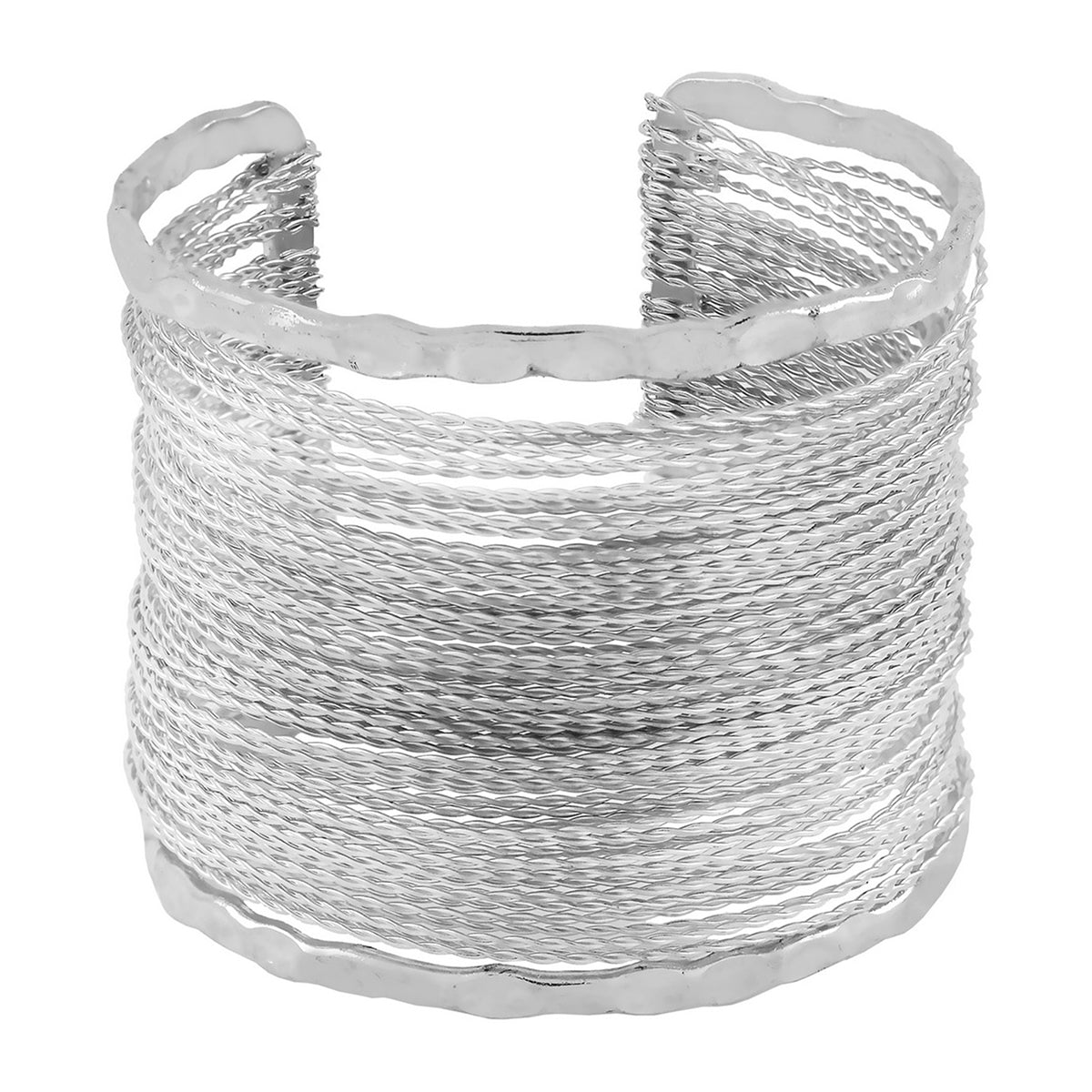 Party Statement Mesh Silver Cuff Kada Bangle Bracelet Girls Women Bulk