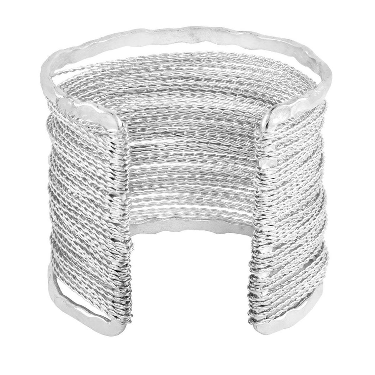 Party Statement Mesh Silver Cuff Kada Bangle Bracelet Girls Women Bulk