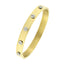 18K Gold 316L Stainless Steel Openable Kada Bangle Bracelet Men Bulk