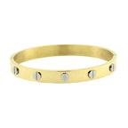 18K Gold 316L Stainless Steel Openable Kada Bangle Bracelet Men Bulk