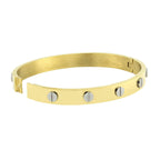 18K Gold 316L Stainless Steel Openable Kada Bangle Bracelet Men Bulk