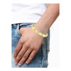 18K Gold 316L Stainless Steel Openable Kada Bangle Bracelet Men Bulk