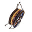 Biker Multi Strand Leather Thread Wood Beads Wrist Band Bracelet Bulk