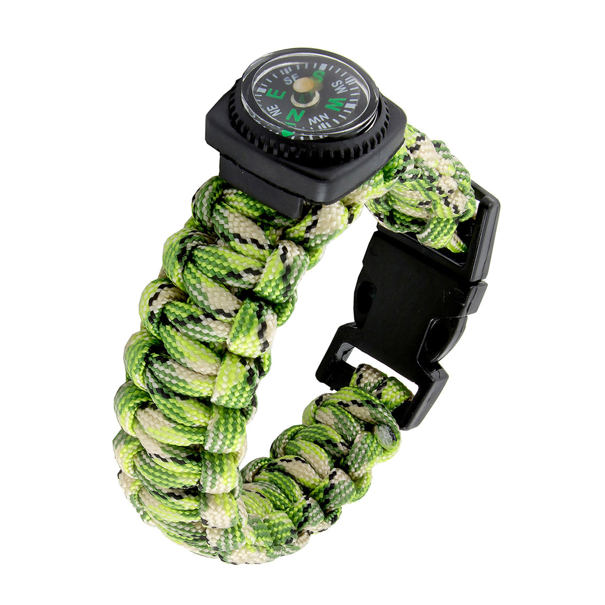 Green Compass Outdoor Camping Adventure Wrist Band Paracord Bracelet Main image