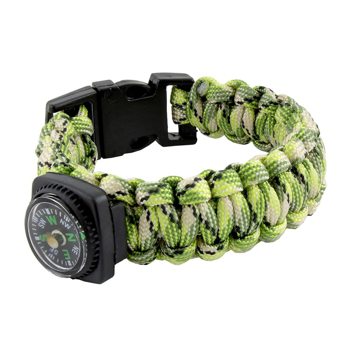 Green Compass Outdoor Camping Adventure Wrist Band Paracord Bracelet Secondary image