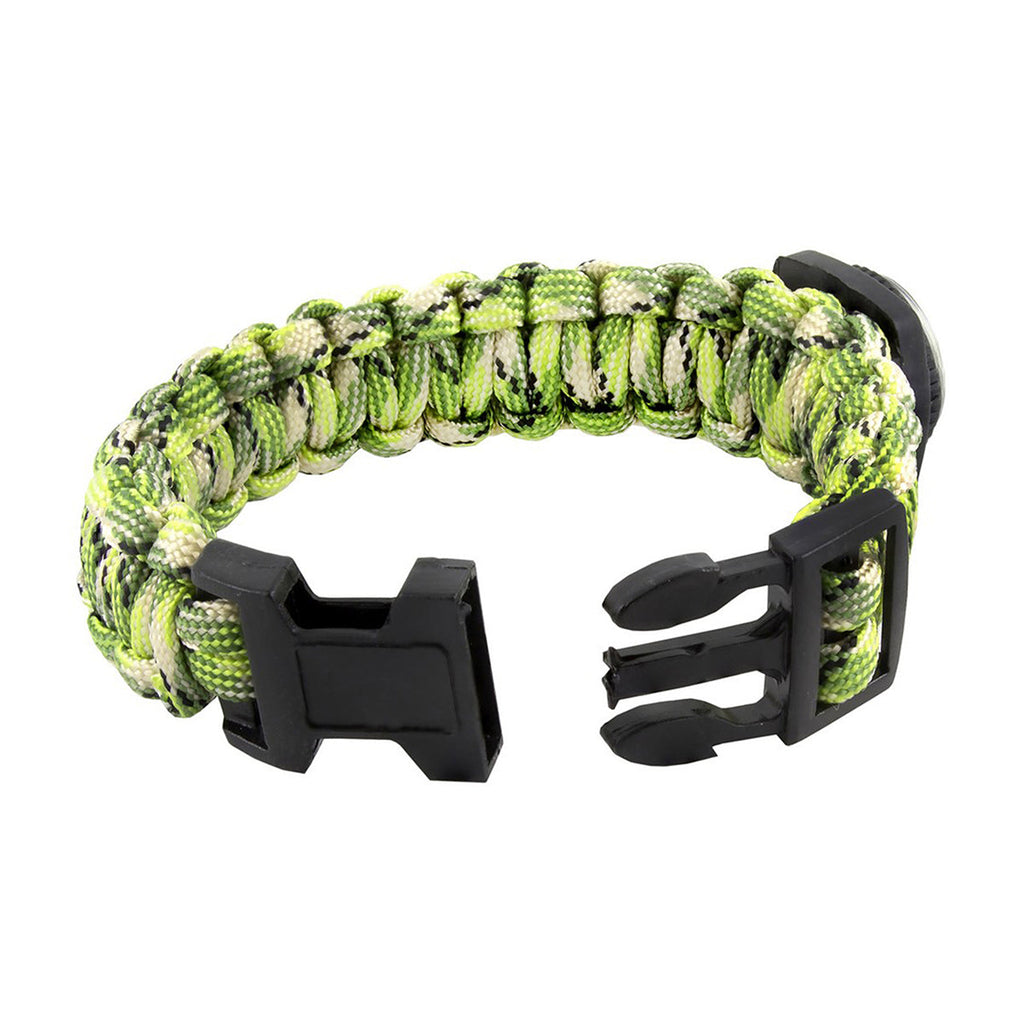 Green Compass Outdoor Camping Adventure Wrist Band Paracord Bracelet