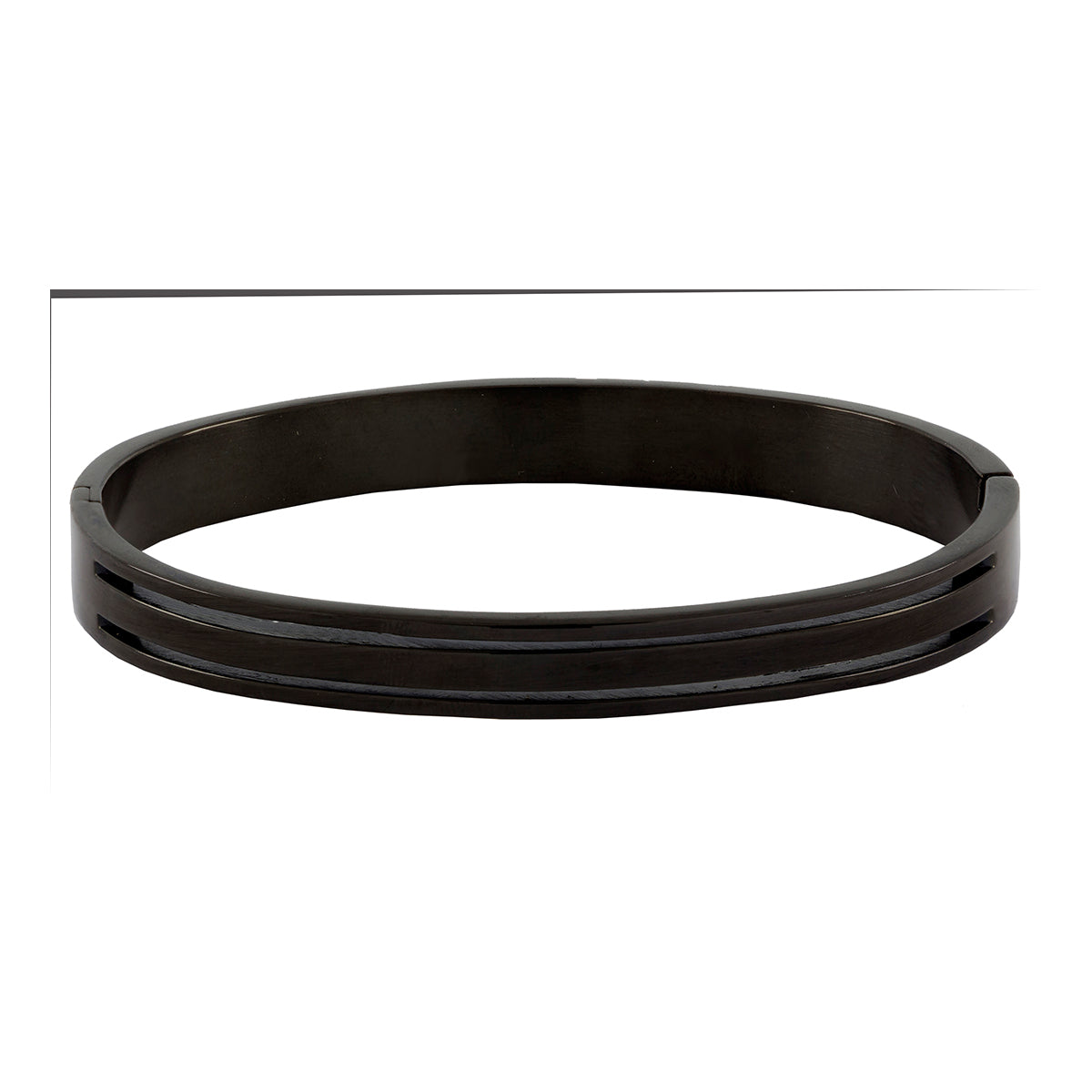 Designer Black Stainless Steel Kada Bangle Bracelet Men Bulk