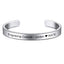 8Mm Stainless Steel Letter Engraved Silver Bangle Cuff Bulk