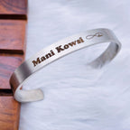 8Mm Stainless Steel Letter Engraved Silver Bangle Cuff Bulk