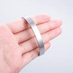 8Mm Stainless Steel Letter Engraved Silver Bangle Cuff Bulk