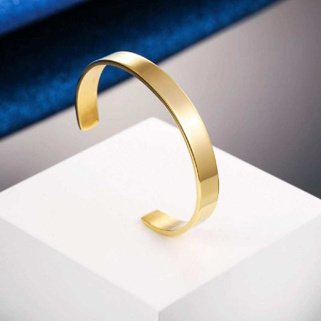 8Mm Stainless Steel Letter Engraved Silver Bangle Cuff Bulk