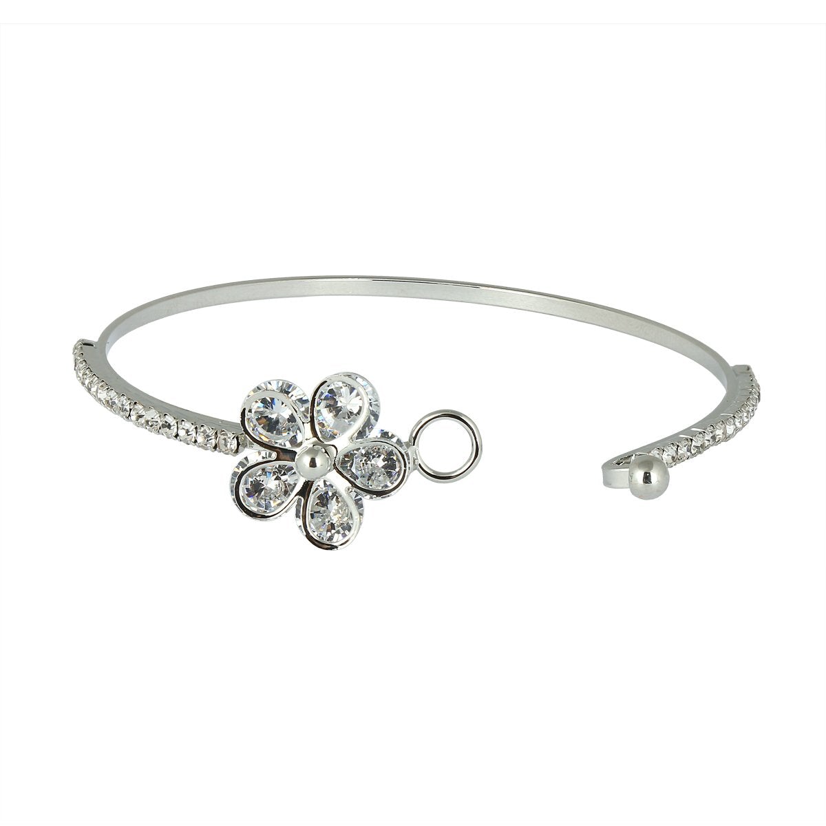 Flower Brass Openable Bangle Bracelet Cuff Kada For Women Girls Bulk