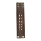 Skull Biker Punk Funky Brown Leather Wrist Band Bracelet Men Bulk