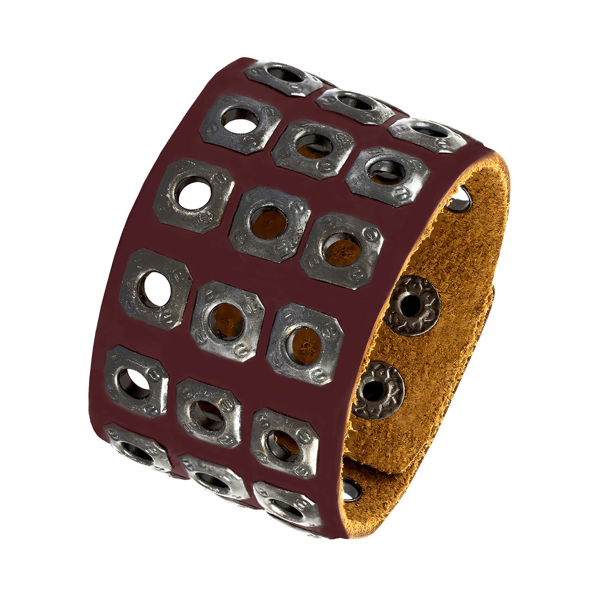 Biker Punk Funky Handcrafted Brown Leather Wrist Band Bracelet Bulk