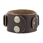 Biker Punk Funky Handcrafted Black Leather Wrist Band Bracelet Bulk