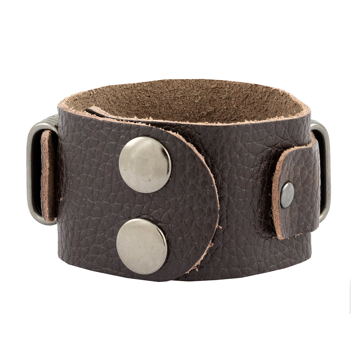 Biker Punk Funky Handcrafted Black Leather Wrist Band Bracelet Bulk