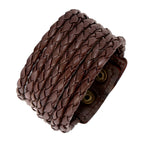 Rope Funky Genuine Handcrafted Brown Leather Bracelet Boys Bulk