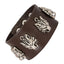 Tiger Funky Genuine Handcrafted Brown Leather Bracelet For Men Bulk