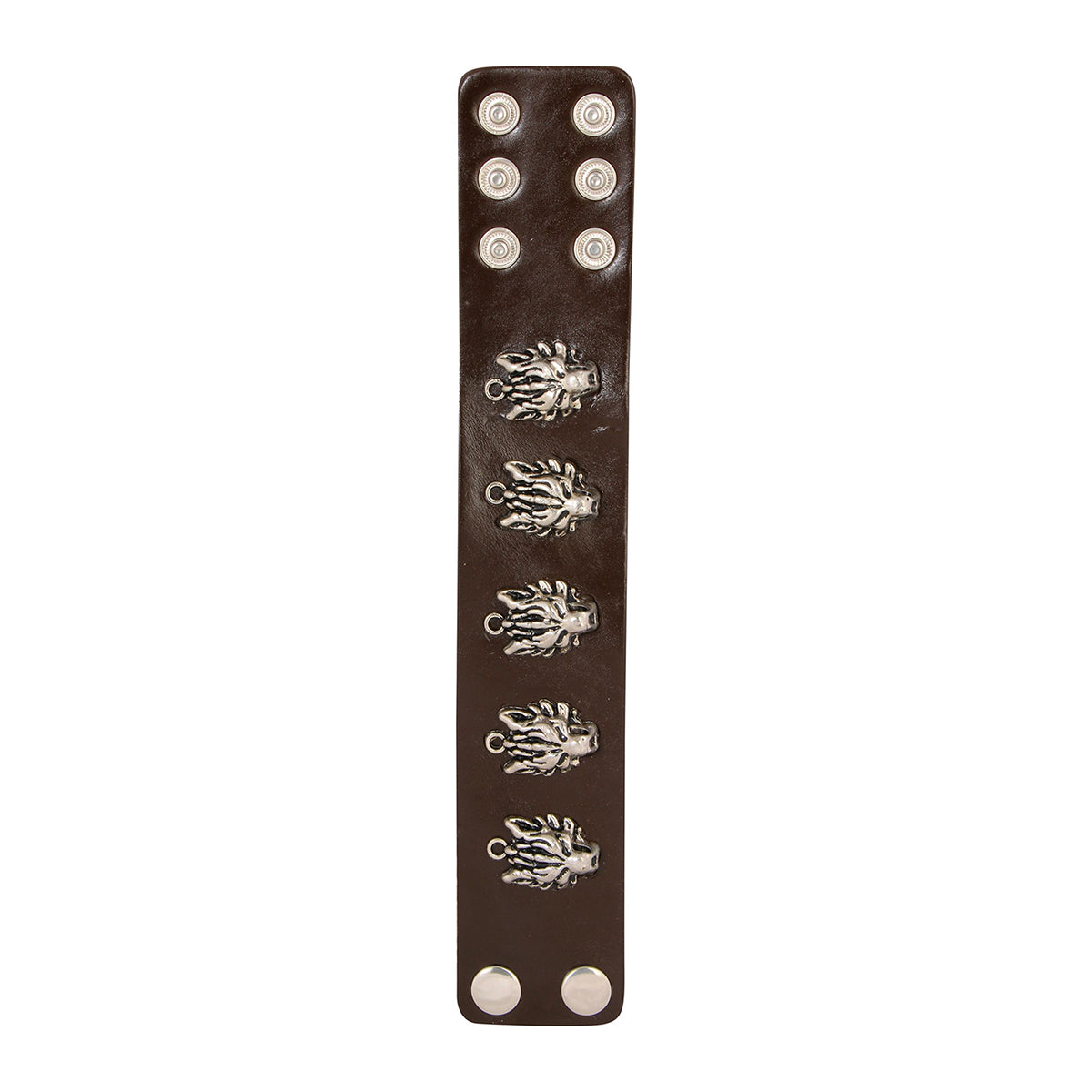 Tiger Funky Genuine Handcrafted Brown Leather Bracelet For Men Bulk