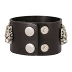 Tiger Funky Genuine Handcrafted Black Leather Bracelet For Men Bulk