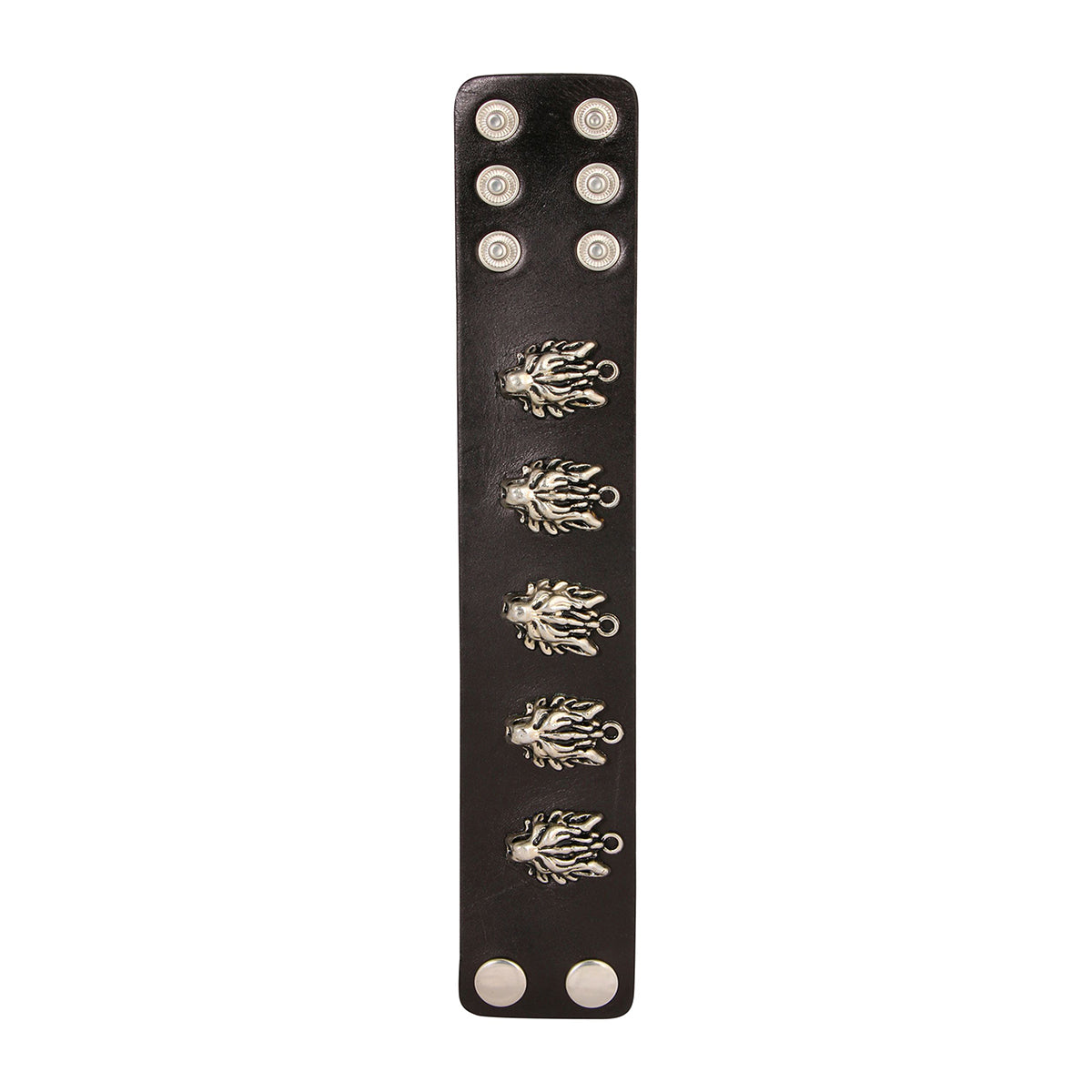 Tiger Funky Genuine Handcrafted Black Leather Bracelet For Men Bulk