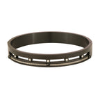 Black Silver Cubic Zirconia Stainless Steel Kada Bracelet Men Bulk