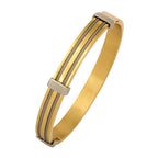 Rope 18K Gold Silver 316L Stainless Steel Kada Bracelet For Men Bulk