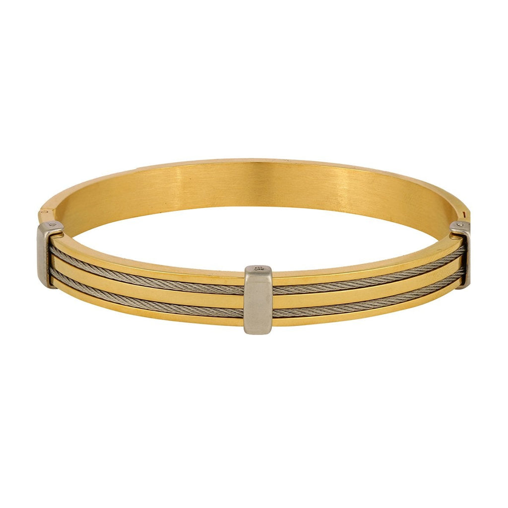 Rope 18K Gold Silver 316L Stainless Steel Kada Bracelet For Men Bulk