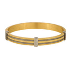 Rope 18K Gold Silver 316L Stainless Steel Kada Bracelet For Men Bulk