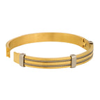 Rope 18K Gold Silver 316L Stainless Steel Kada Bracelet For Men Bulk