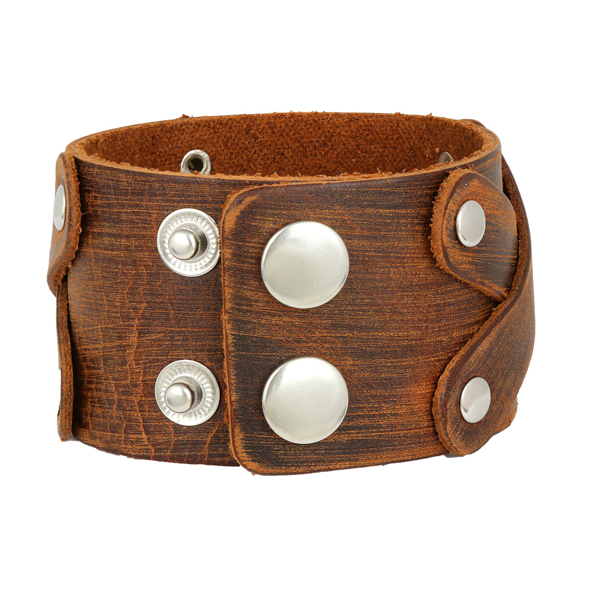 Denim Wear Tan Brown Handcrafted Leather Wrist Band Bracelet Men Bulk