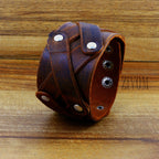Denim Wear Tan Brown Handcrafted Leather Wrist Band Bracelet Men Bulk