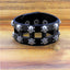 Punk Funky Skull Black Handcrafted Leather Wrist Band Biker Bracelet