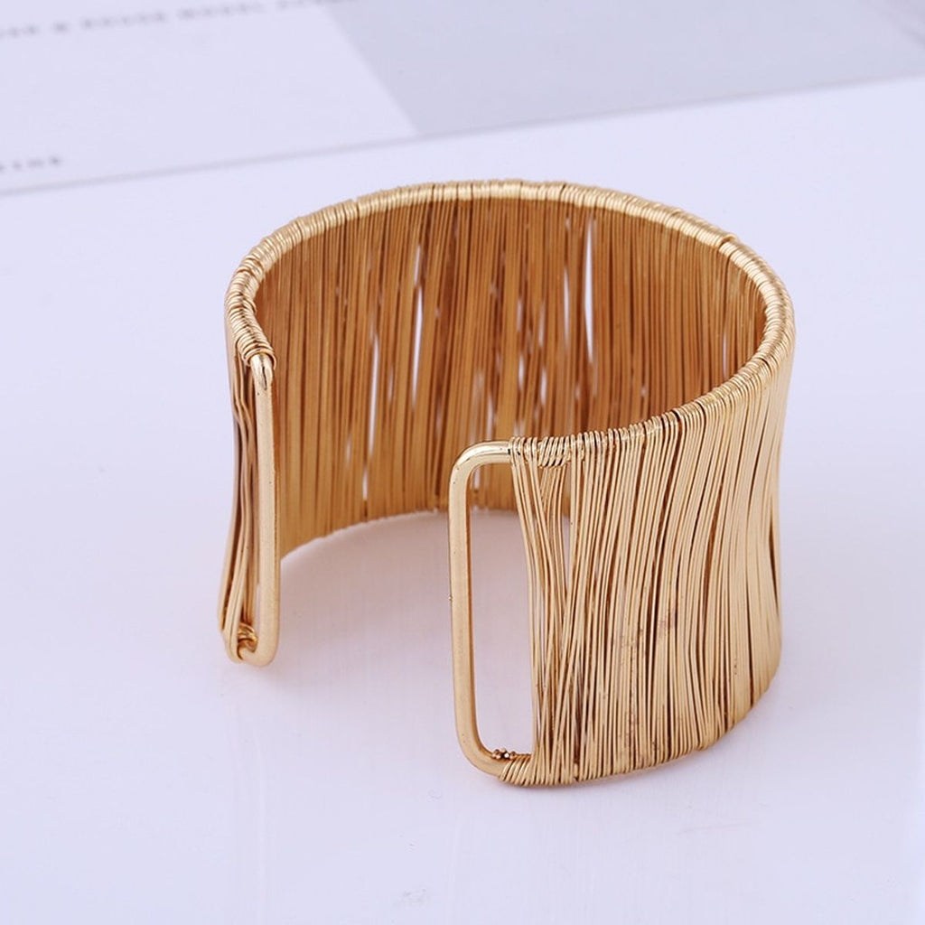 Party Wear Mesh 22K Gold Cuff Kada Bangle For Women Bulk