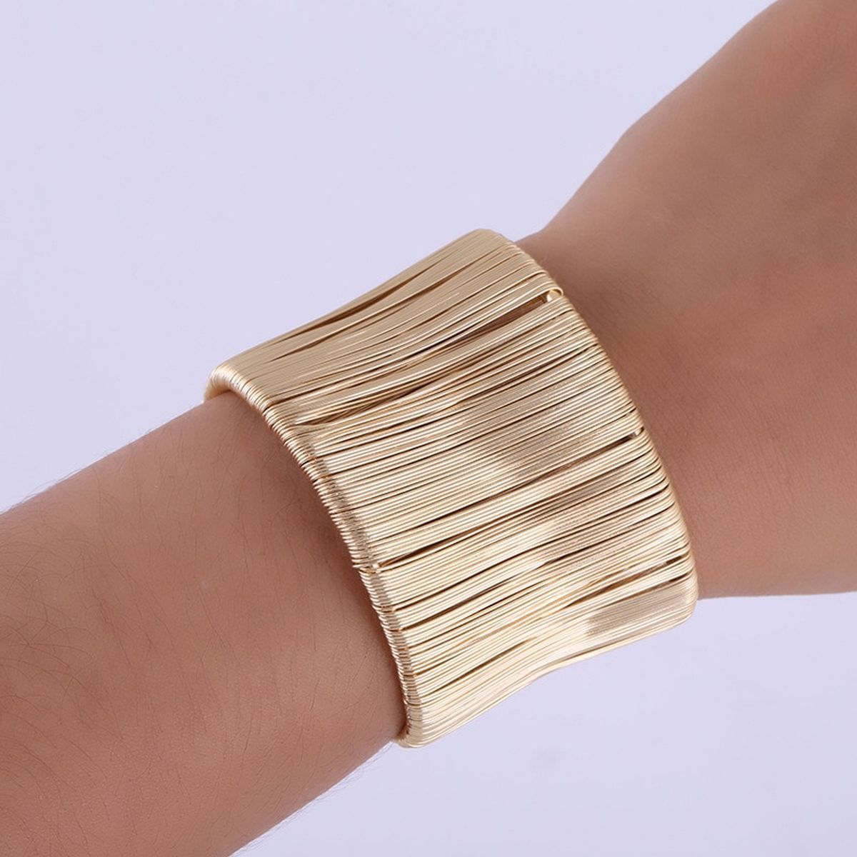 Party Wear Mesh 22K Gold Cuff Kada Bangle For Women Bulk