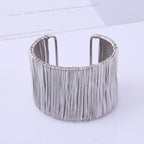 Stylish Party Wear Mesh Silver Cuff Kada Bangle For Women Bulk