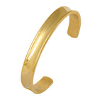Glossy Gold 316L Stainless Steel Openable Cuff Kada Bracelet Men Bulk
