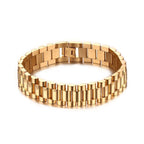 Italian Designer Glossy 18K Gold 316L Stainless Steel Bracelet Bulk