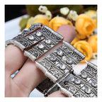 Tibetan Tribal Afghani Oxidised German Silver Stretch Bracelet Bulk