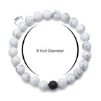 Howlite Lava Reiki Meditation Yoga Healing Beads Distance Bracelet