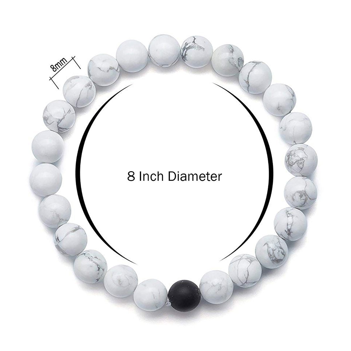 Howlite Lava Reiki Meditation Yoga Healing Beads Distance Bracelet