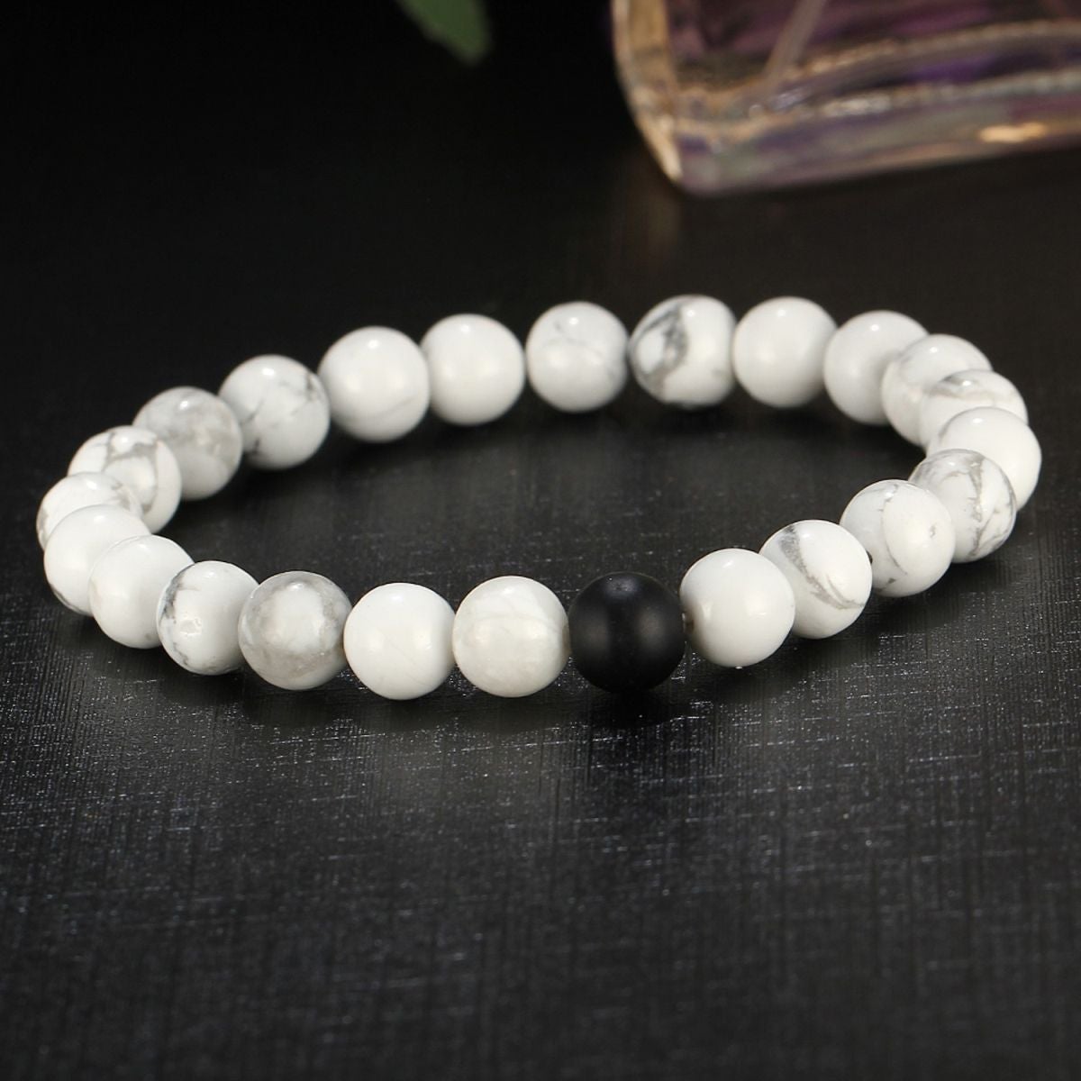 Howlite Lava Reiki Meditation Yoga Healing Beads Distance Bracelet Main image