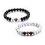 Natural Tiger Eye Hite Onyx Beads Stretchable Combo Bracelets Bulk