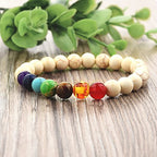 7 Chakra Reiki Healing Yoga Lava Howlite Beads Distance Bracelet Bulk