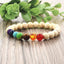 7 Chakra Reiki Healing Yoga Lava Howlite Beads Distance Bracelet Bulk