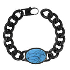 Salman Khan Curb Black Turquoise Black Stainless Steel Bracelet Bulk