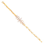 Floral 18K Gold Crystal Cubic Zirconia American Diamond Bracelet Bulk
