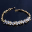 Floral Glossy 18K Gold Crystal American Diamond Bracelet Women Bulk
